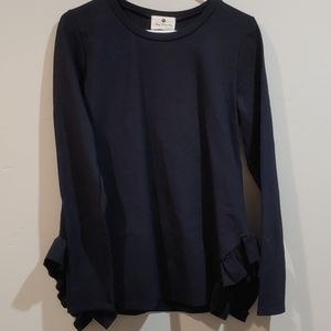 Black long sleeve Ruffle